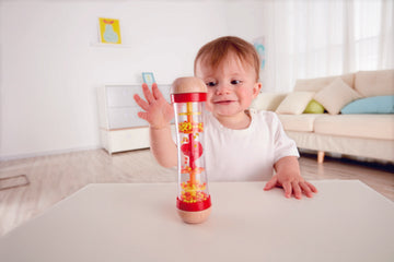 Hape Beaded Raindrops - Red, a first musical instruments for babies, perfect for making music The Toy Wagon