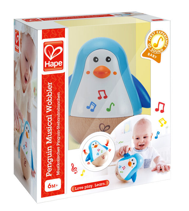 Hape Penguin Musical Wobbler, a first musical instruments for babies, perfect for making music The Toy Wagon