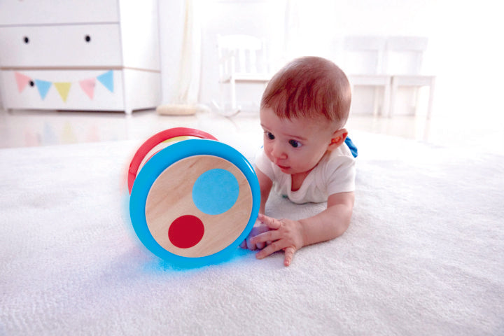 Hape Baby Drum, a first musical instruments for babies, perfect for making music The Toy Wagon