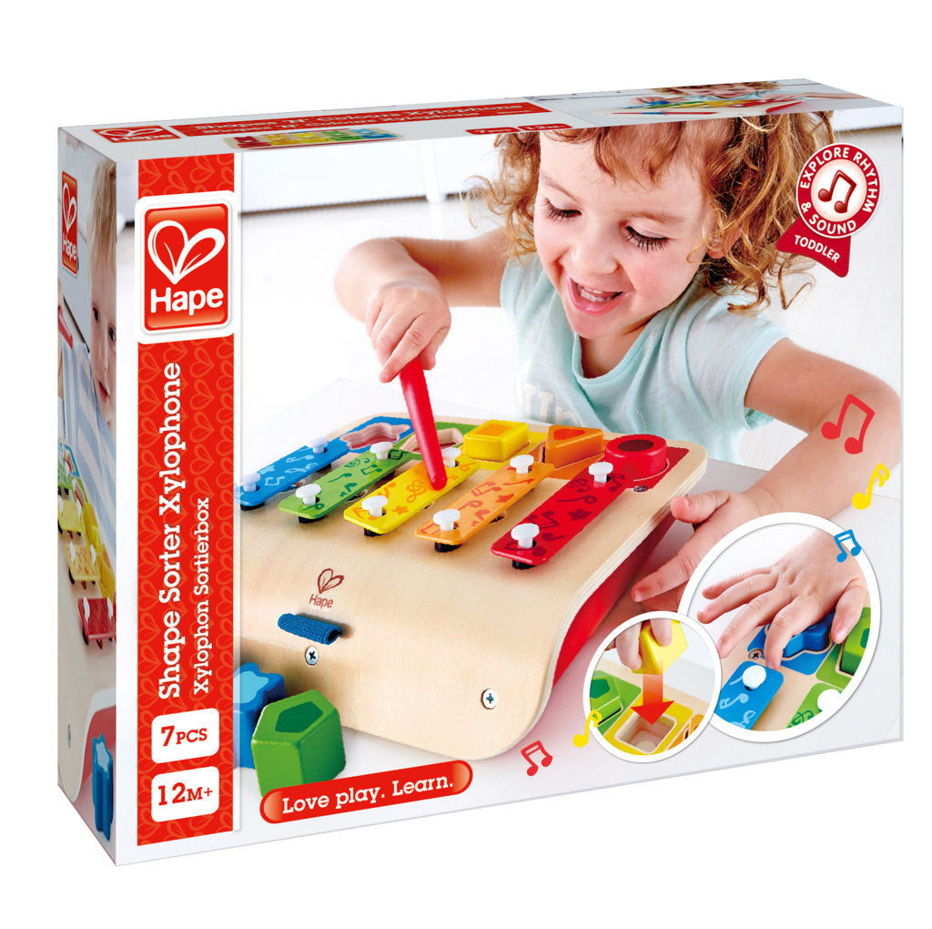 Hape SHape Sorter Xylophone, a first musical instruments for babies, perfect for making music The Toy Wagon