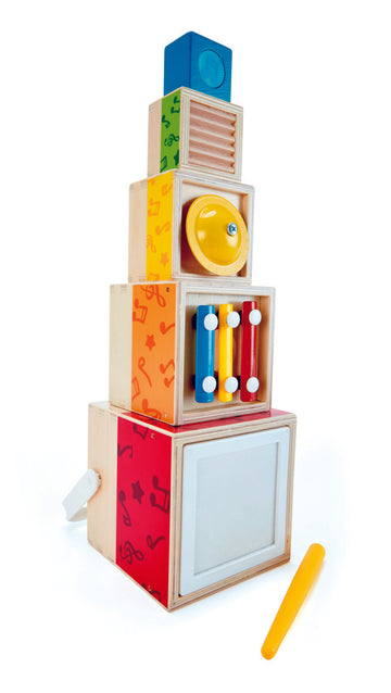 Hape Stacking Music set, a first musical instruments for babies, perfect for making music The Toy Wagon