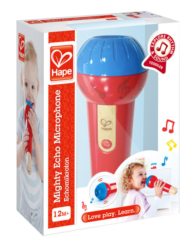 Hape Mighty Echo Microphone, a first musical instruments for babies, perfect for making music The Toy Wagon