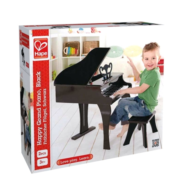 Hape Happy Grand Piano, Black a great first musical instrument for children The Toy Wagon 