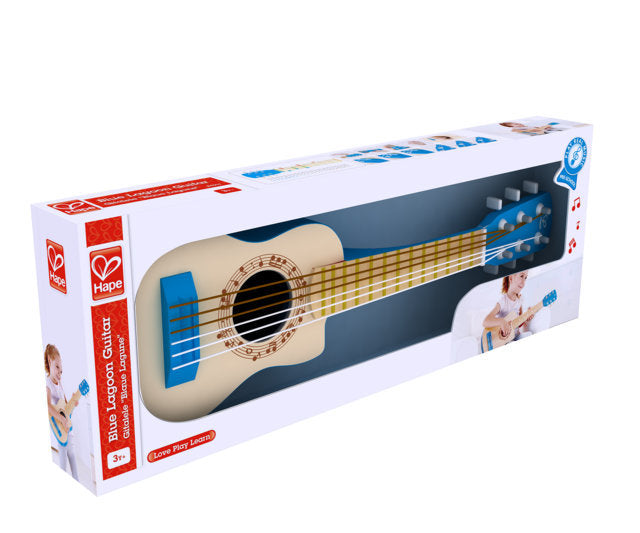 Hape Blue Lagoon Guitar a great first musical instrument for children The Toy Wagon