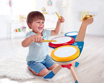 Hape Drum and Cymbal Set a great first musical instrument for children The Toy Wagon