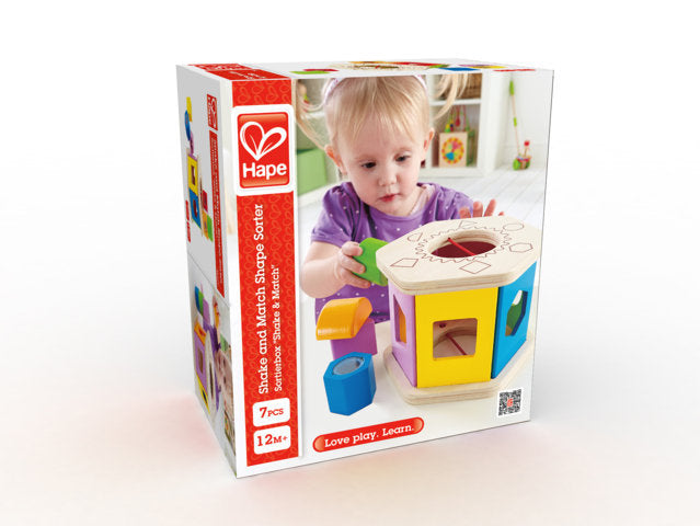 Hape Shake and Match SHape Sorter is a fun toy for kids to help with hand and eye co-ordination The Toy Wagon