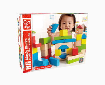 Hape Maple Blocks 50pc Wooden Blocks for kids for imaginative play The Toy Wagon