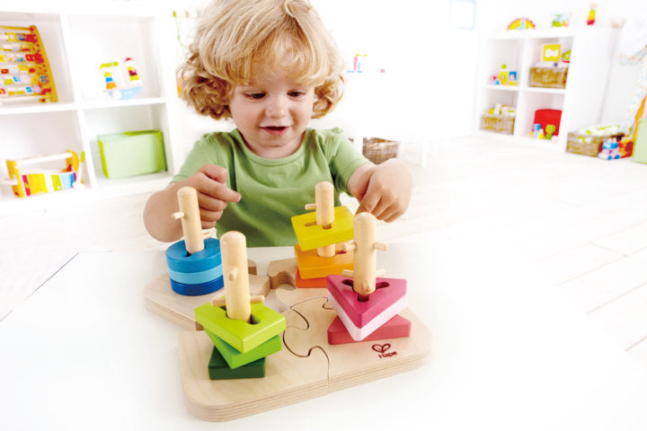 Hape Creative Peg Puzzle is a wooden toy for young kids and perfect for hand eye co-ordination The Toy Wagon