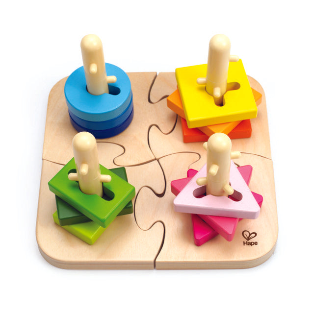 Hape Creative Peg Puzzle is a wooden toy for young kids and perfect for hand eye co-ordination The Toy Wagon