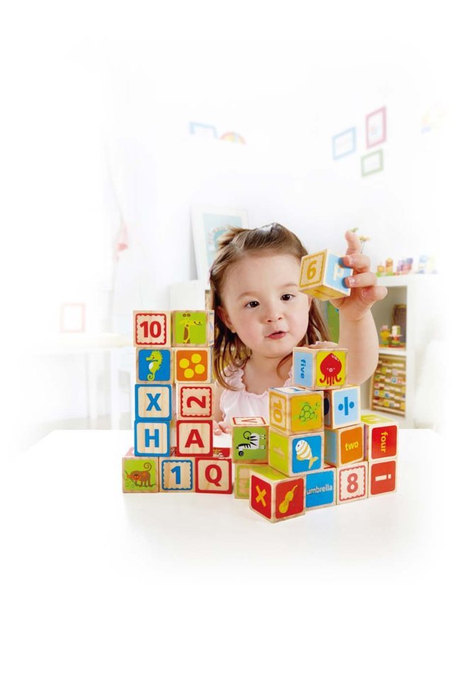 Hape ABC Blocks are wooden with hours of fun and imagitive play The Toy Wagon