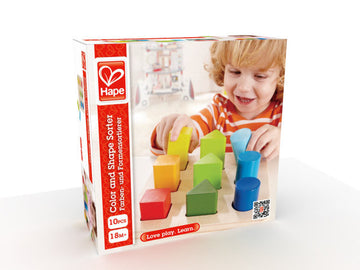 Hape Color and SHape Sorter multi-tasking sorter encourages counting, sorting, and color and sHape identification The Toy Wagon