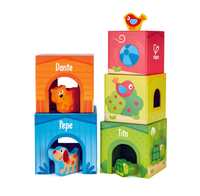 Hape Friendship Tower boxes are perfect for building and learning. Stack, sort sHapes, The Toy Wagon