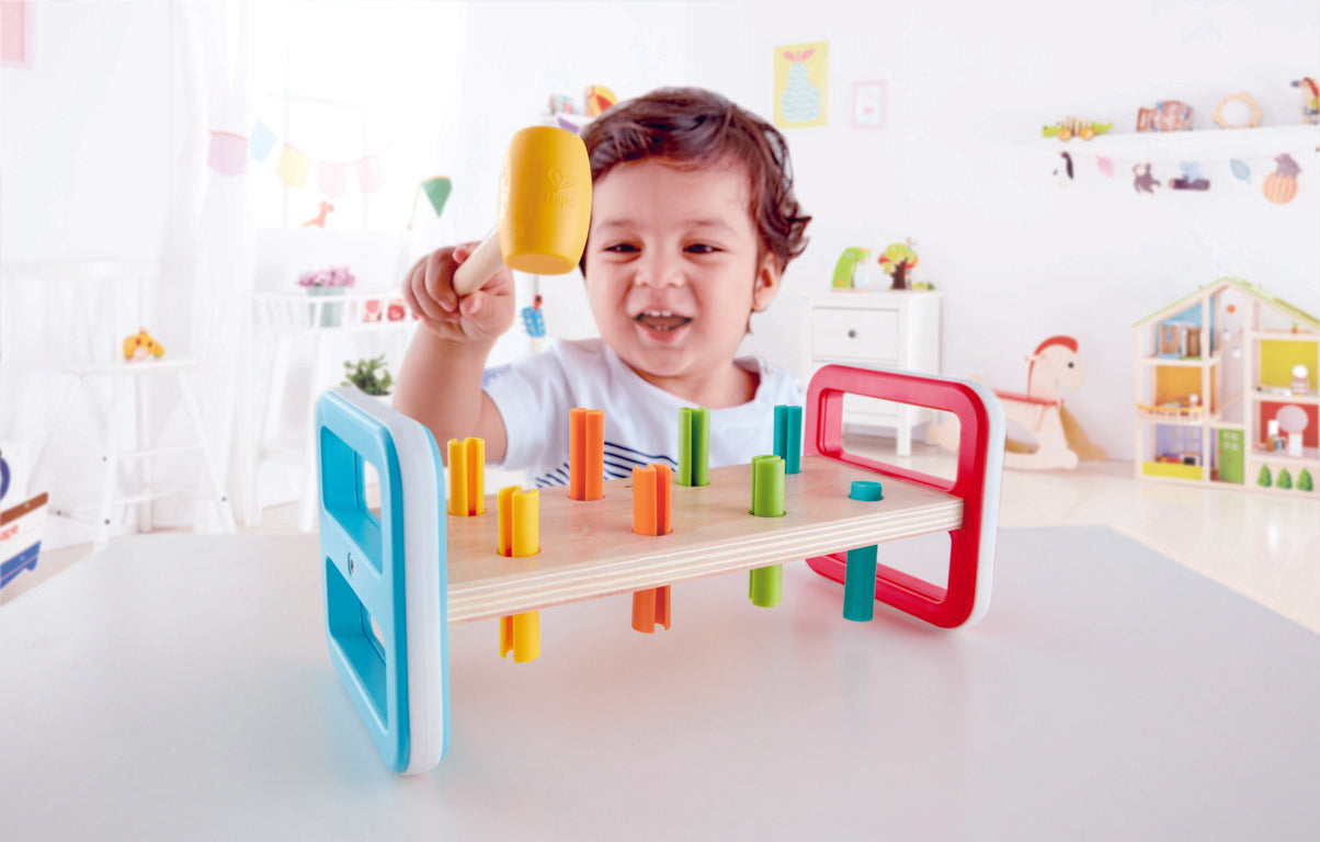 Hape Rainbow Pounder teaches kids about colors and counting The Toy Wagon