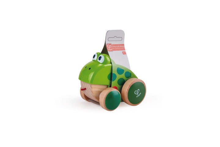 Hape Frog Pull Along wooden push or pull along toy for babies The Toy Wagon