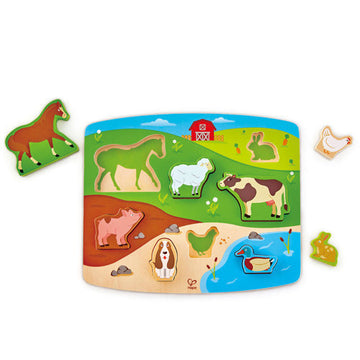 Hape Farm Animal Puzzle & Play