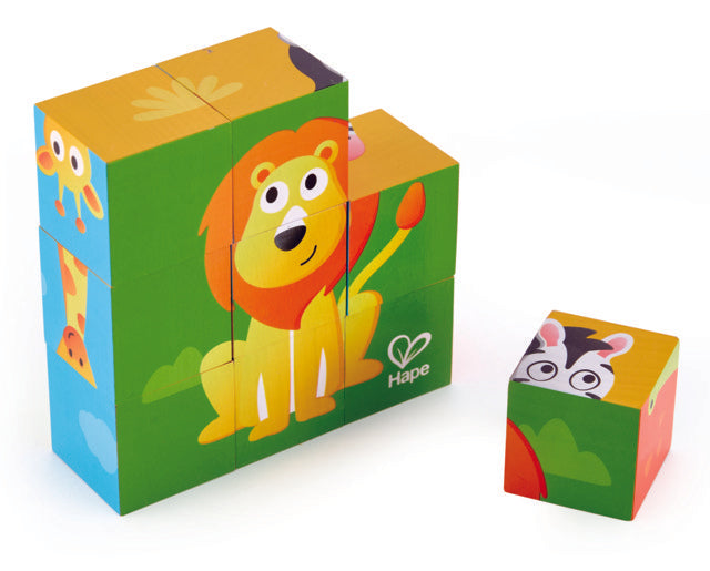 Hape Jungle Animal Block Puzzle wooden for little hands educational toys The Toy Wagon