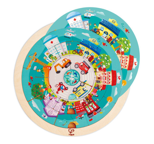Hape Jobs Roundabout Puzzle wooden for little hands educational toys The Toy Wagon