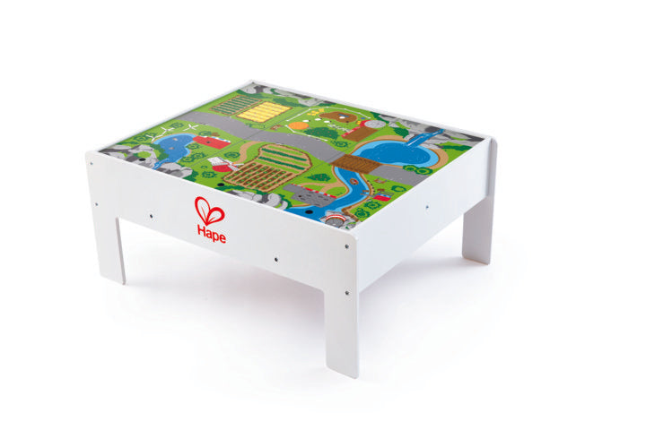 Hape Reversible Train Storage Table is wooden railway and train set The Toy Wagon