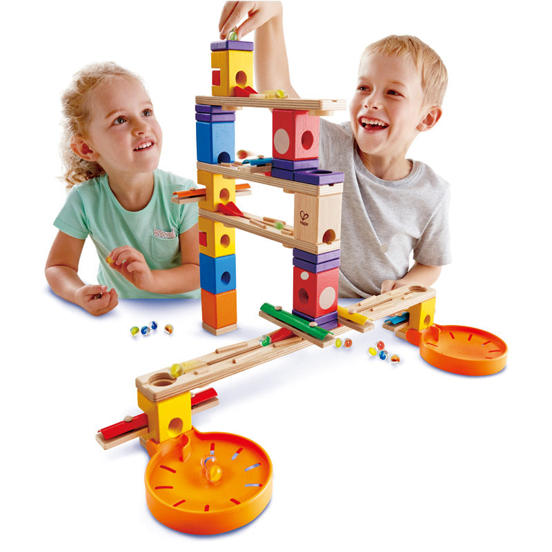Hape Quadrilla Music Motion wooden marble run, contruction and STEAM play The Toy Wagon
