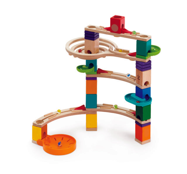 Hape QuadrillaCliffhanger wooden marble run, contruction and STEAM play The Toy Wagon