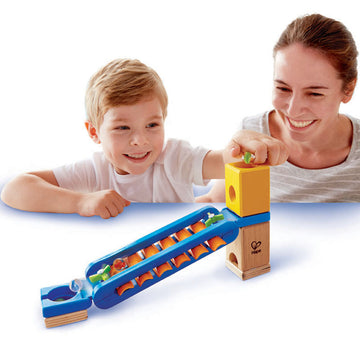 Hape Quadrilla Sonic Playground wooden marble run, contruction and STEAM play The Toy Wagon