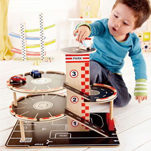 Hape Park and Go Garaged imaginative play quality wooden toys The Toy WagonHape Park and Go Garaged imaginative play quality wooden toys The Toy Wagon
