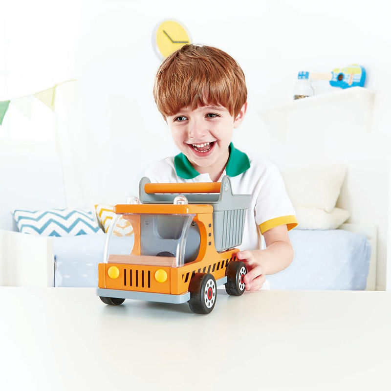 Hape Dumper Truck imaginative play quality wooden toys The Toy Wagon