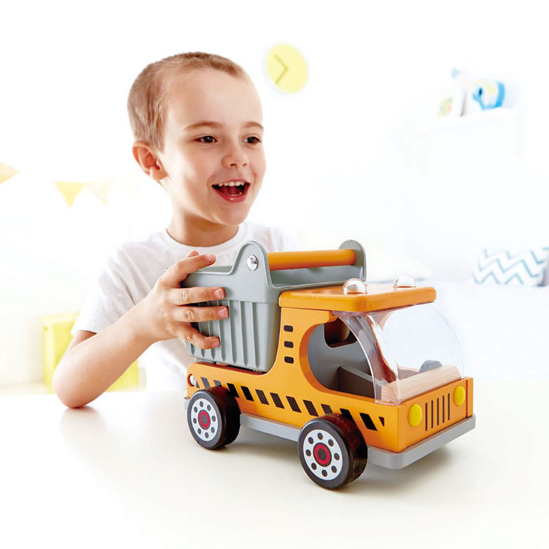 Hape Dumper Truck imaginative play quality wooden toys The Toy Wagon