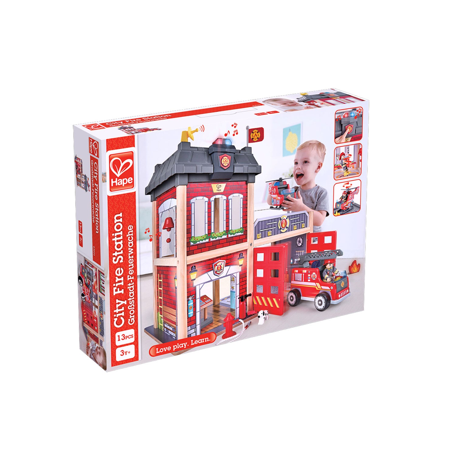 Hape Fire Station imaginative play quality wooden toys The Toy Wagon