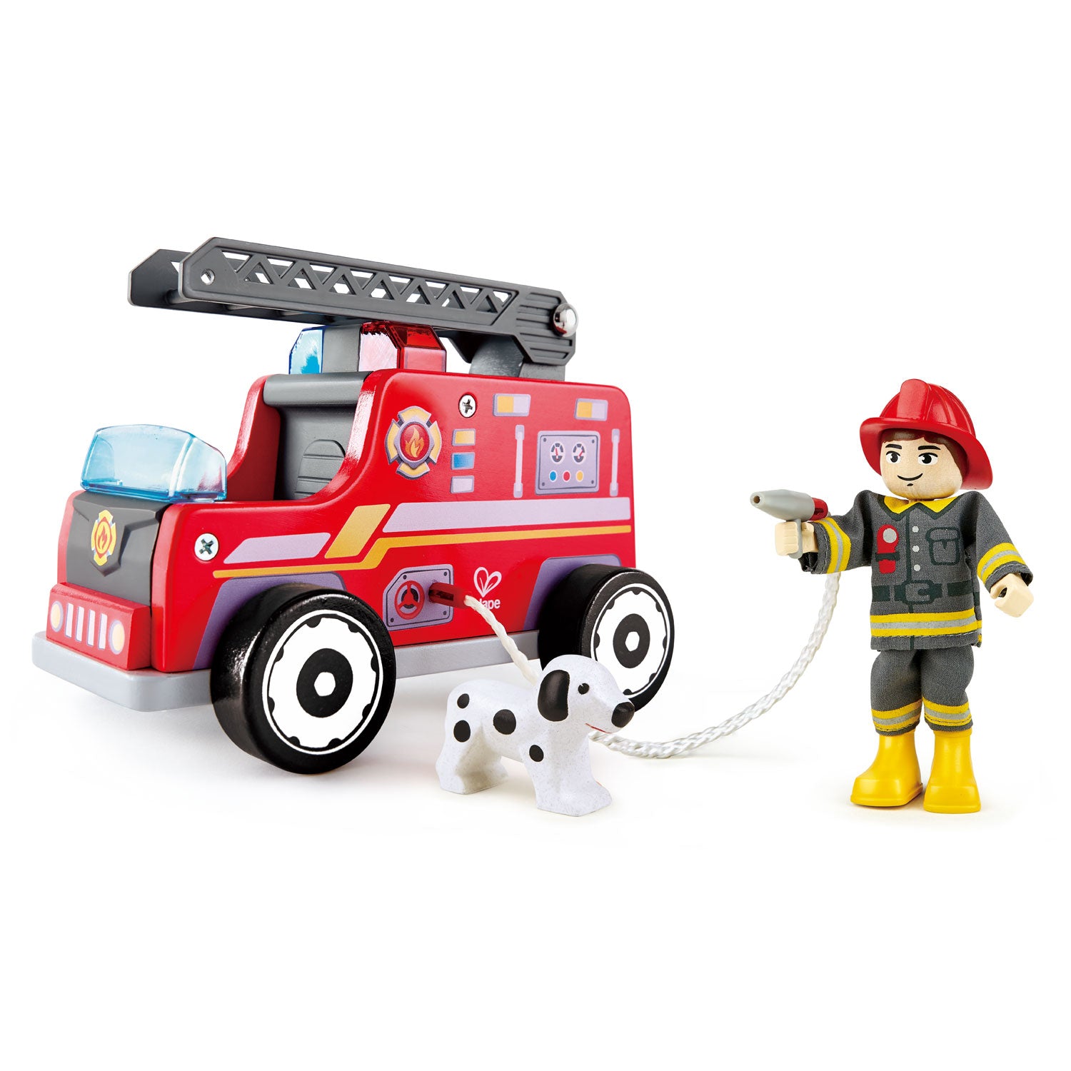 Hape Fire Truck imaginative play quality wooden toys The Toy Wagon