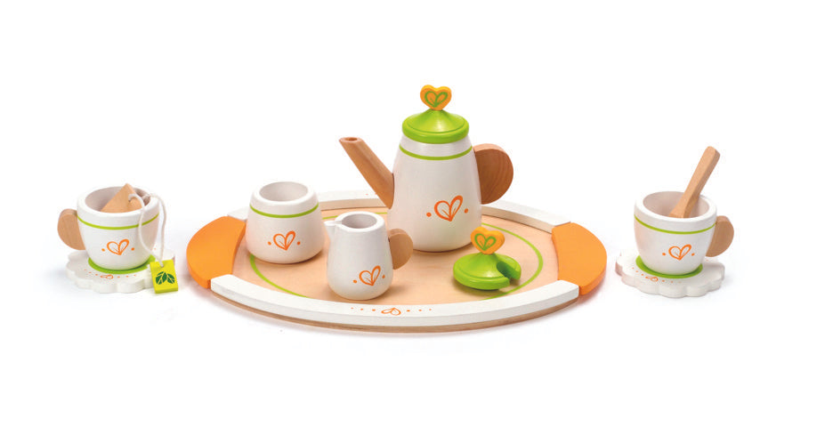 Hape Tea set for Two imaginative play quality wooden toys The Toy Wagon