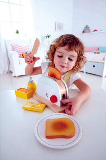Hape Pop-up Toaster Set imaginative play quality wooden toys The Toy Wagon