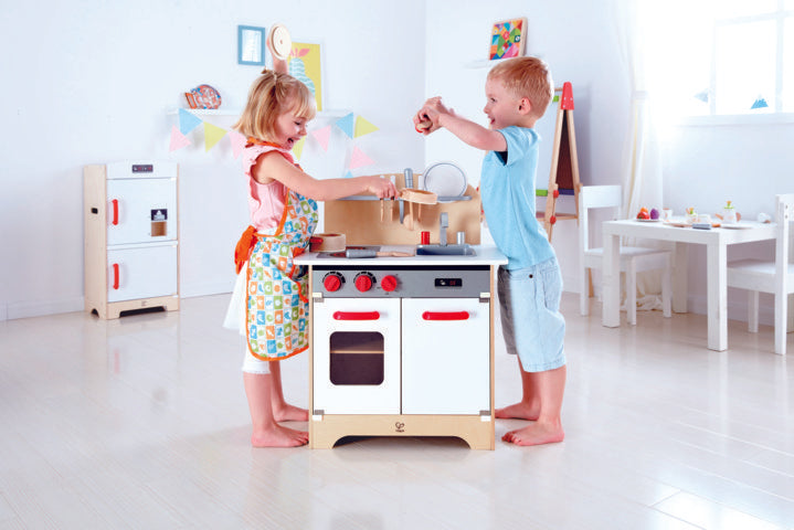 Hape White Gourmet Kitchen imaginative play quality wooden toys The Toy Wagon