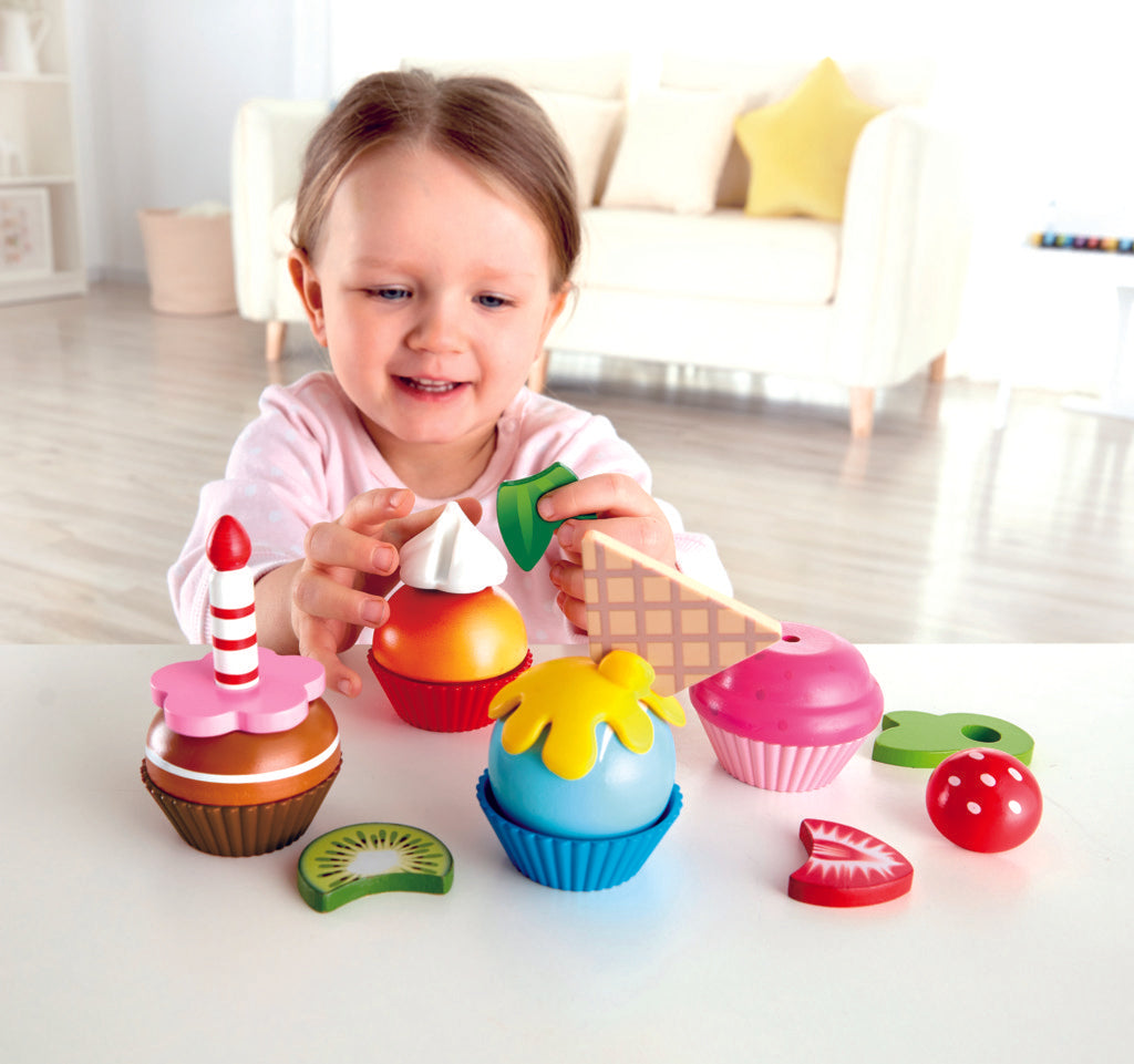 Hape Cupcakes imaginative play quality wooden toys The Toy Wagon