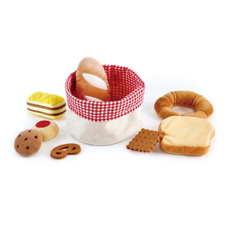 Hape Toddler Bread Basket imaginative play quality wooden toys The Toy Wagon