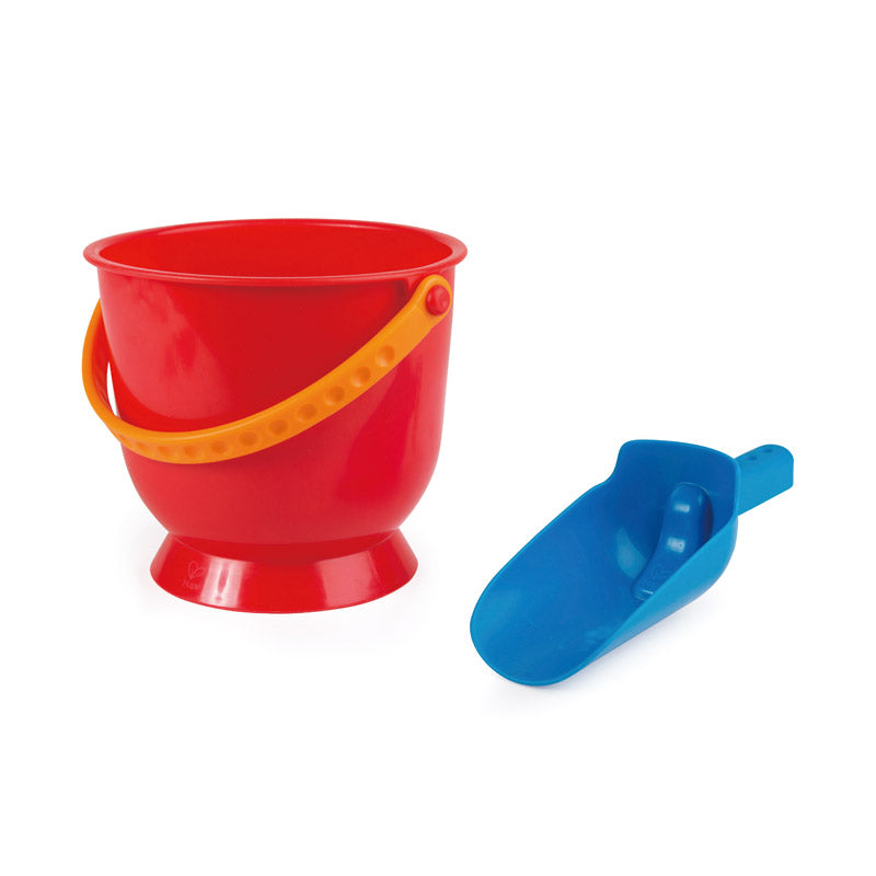 Hape Scoop & Pail perfect for the sand or backyard play with quality outdoor toys The Toy Wagon