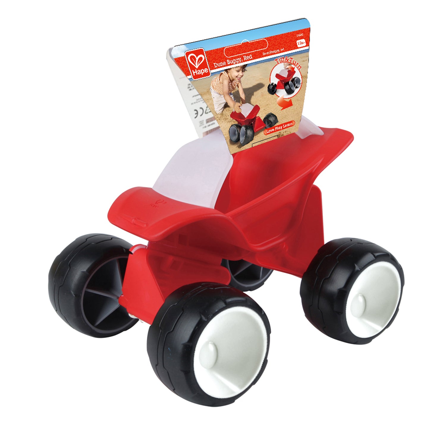 Hape Dune Buggy - Red perfect for the sand or backyard play with quality outdoor toys The Toy Wagon