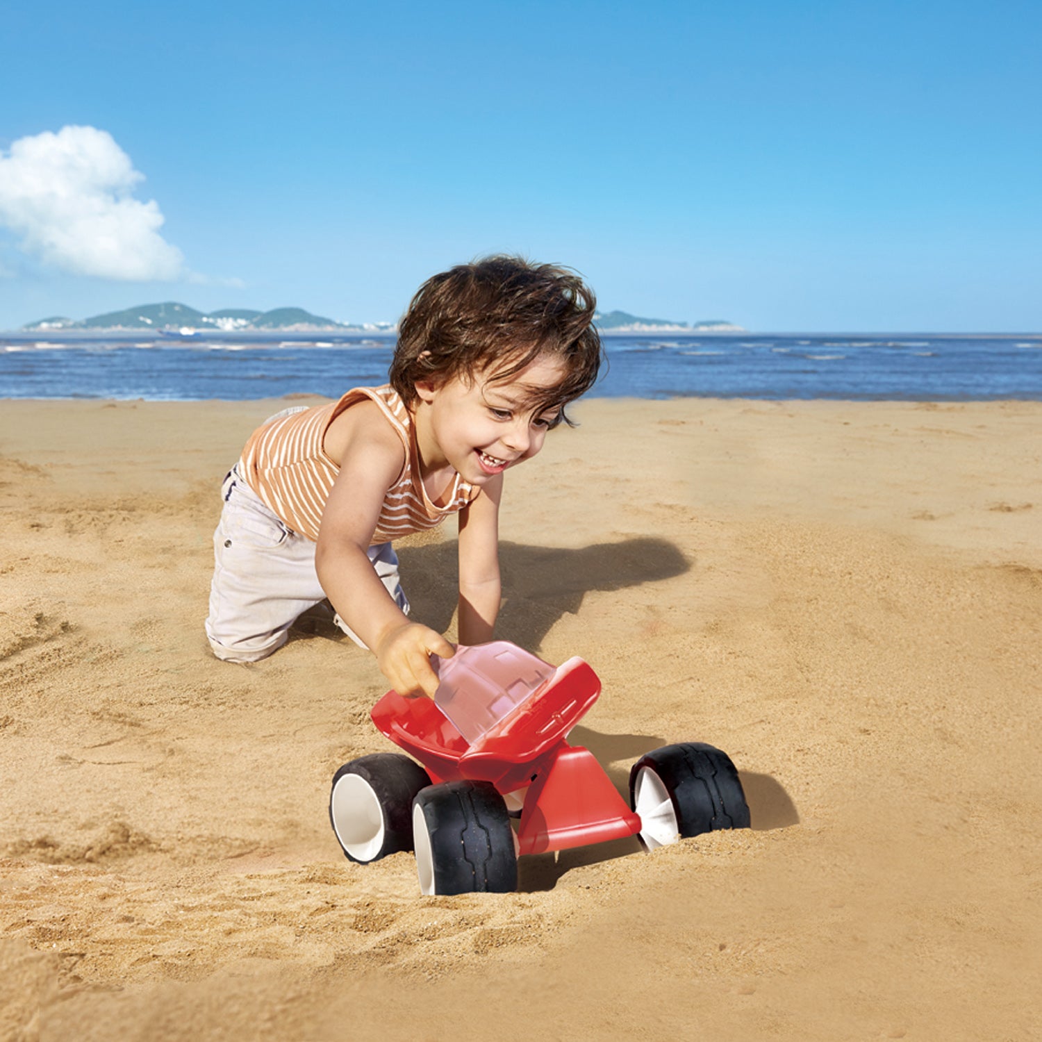 Hape Dune Buggy - Red perfect for the sand or backyard play with quality outdoor toys The Toy Wagon