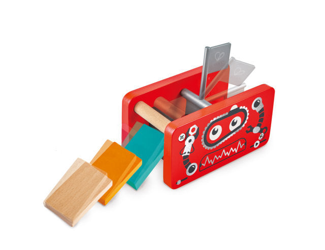 Hape Robot Factory Domino perfect for little minds and hand, educational and high quality wooden toys The Toy Wagon