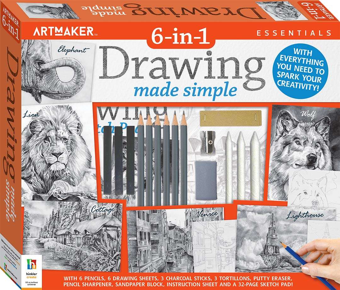 Art Maker Essentials: 6-in-1 Drawing Kit