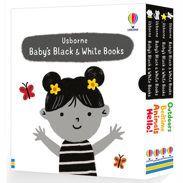 Babys Black And White Books Collection: Animals, Outdoors, Hello! Bedtime