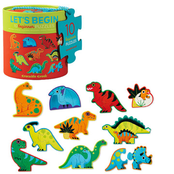 Crocodile Creek 2pc Lets Begin Canister Dinosaurs