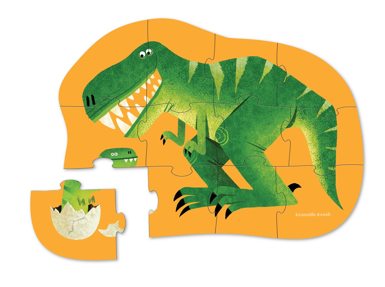 Crocodile Creek Mini SHaped Puzzle Just Hatched 12pc quality puzzle for kids eco friendly The Toy Wagon