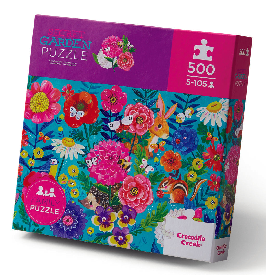 Crocodile Creek Puzzle Secret Garden 500pc quality puzzle for kids eco friendly The Toy Wagon