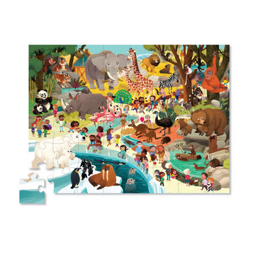 Crocodile Creek 48pc Puzzle Day at the Museum Zoo