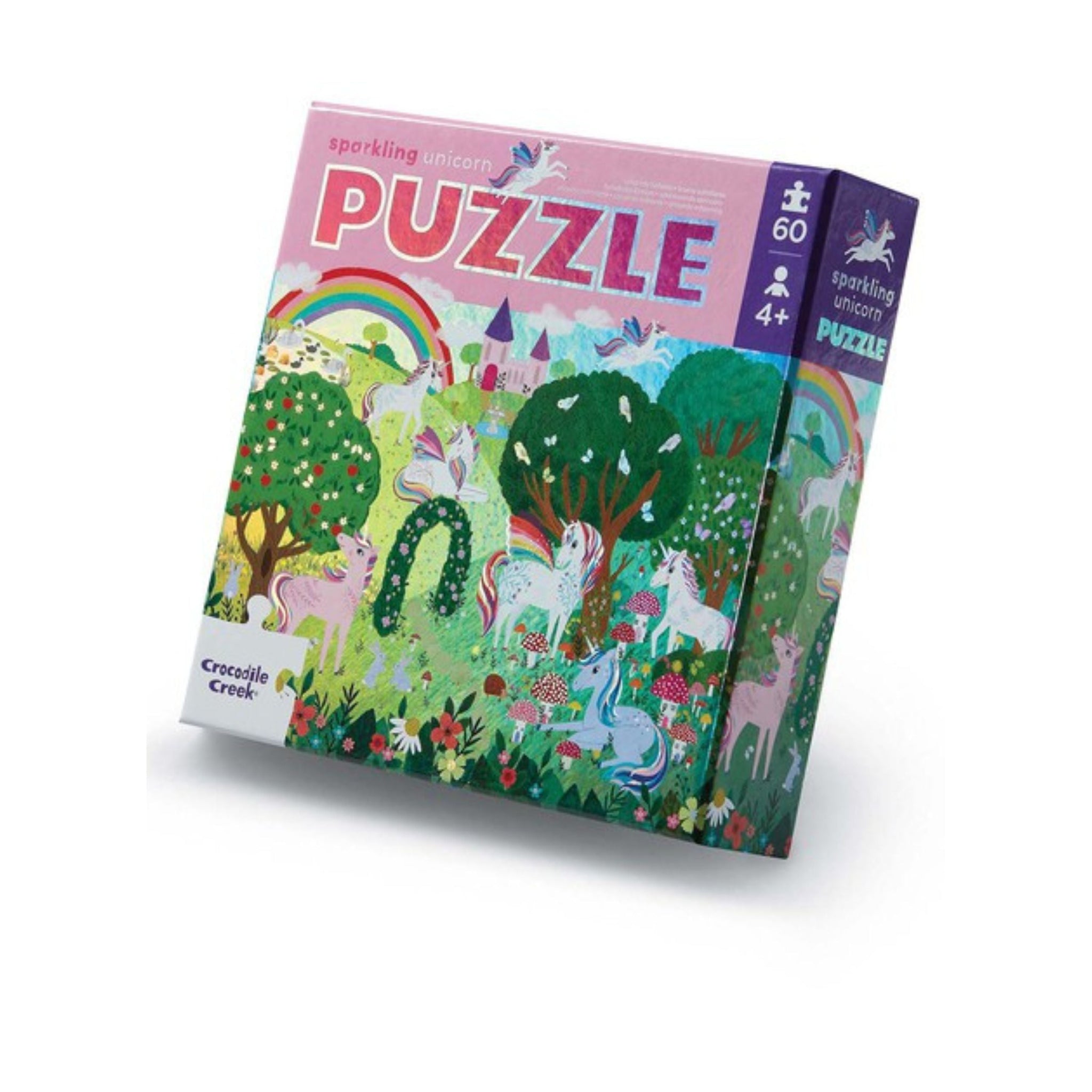 Crocodile Creek 60pc Foil Puzzle Sparkling Unicorn