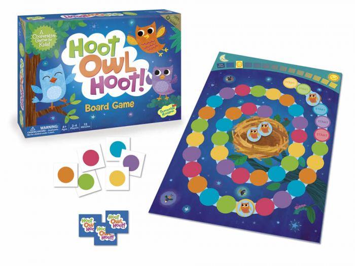 Peaceable Kingdom Cooperative Game - Hoot Owl Hoot! is the perfect board game that is a fun tool that helps children learn.