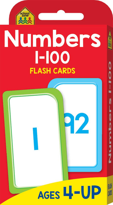 School Zone Flash Cards : Numbers 1-100 educational activity book for kids The Toy Wagon