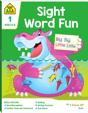 School Zone I know it: Sight Word Fun educational activity book for kids The Toy Wagon