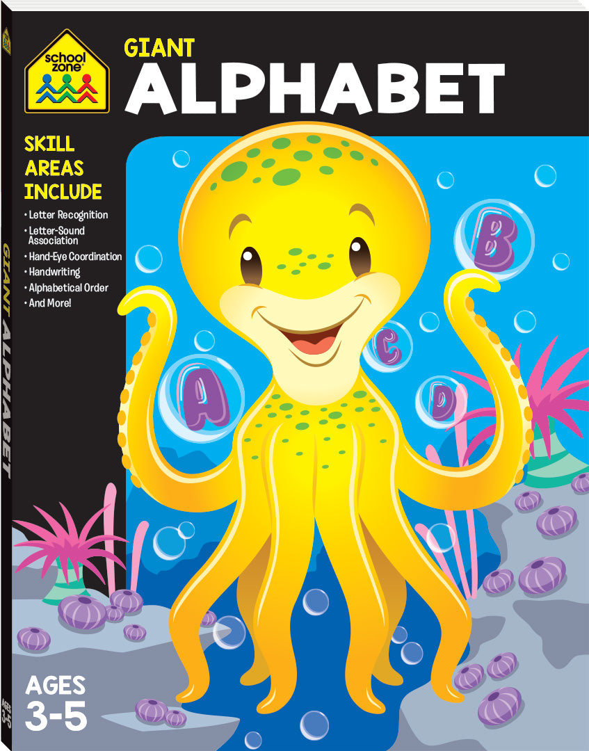 School Zone Giant Workbooks: Alphabet educational activity book for kids The Toy Wagon